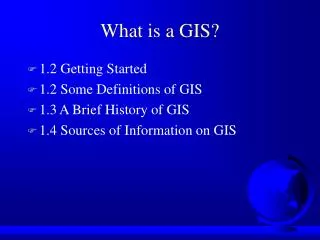 What is a GIS?