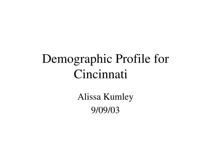 demographic profile for cincinnati