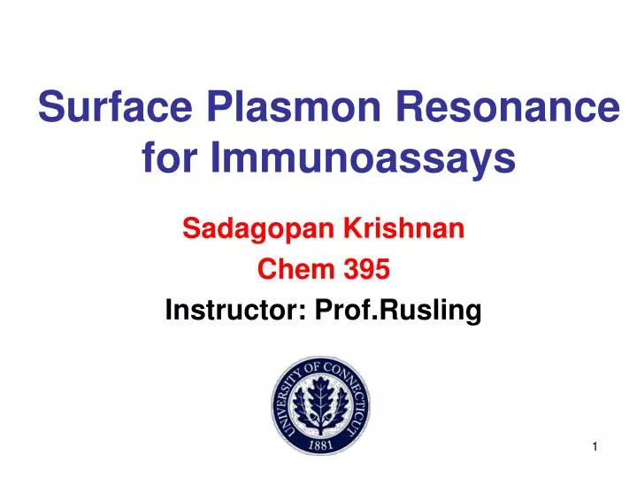 surface plasmon resonance for immunoassays