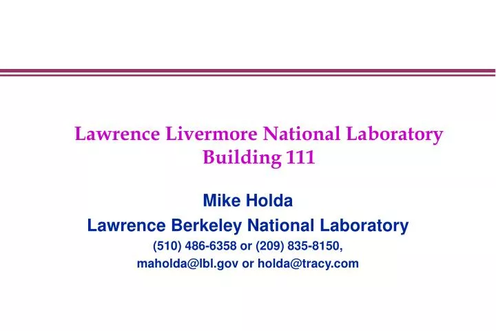 lawrence livermore national laboratory building 111