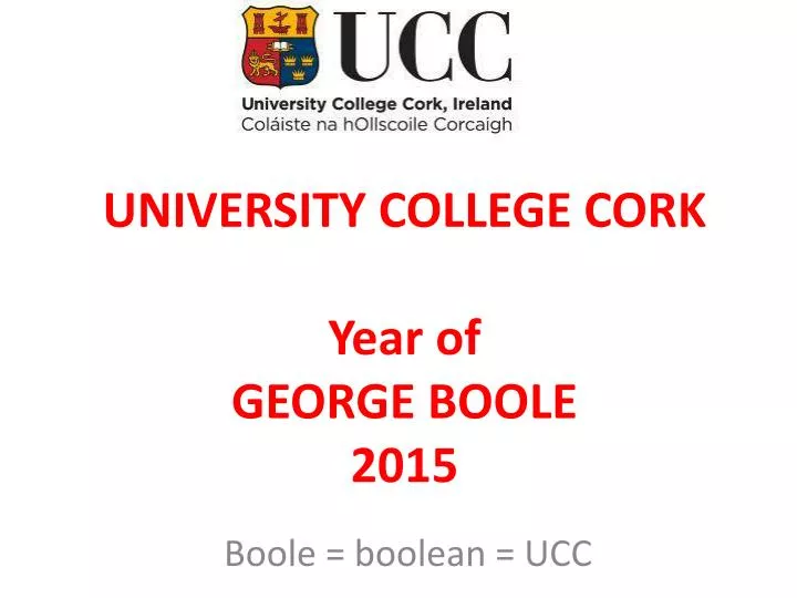 university college cork year of george boole 2015