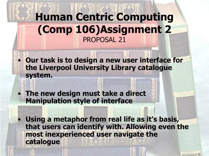 human centric computing comp 106 assignment 2 proposal 21