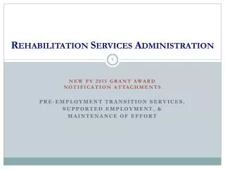 Rehabilitation Services Administration