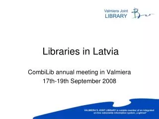 Libraries in Latvia
