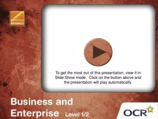 OCR Cambridge National in Business and Enterprise (Level 1/2)