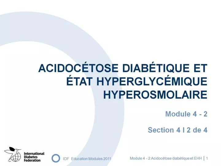 acidoc tose diab tique et tat hyperglyc mique hyperosmolaire