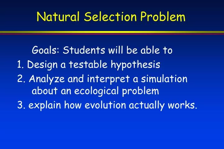 natural selection problem