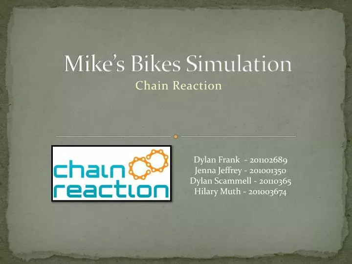 mike s bikes simulation