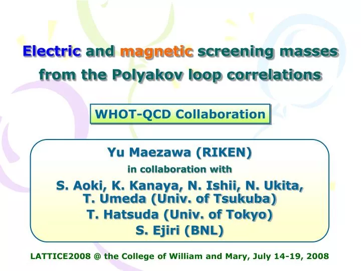 electric and magnetic screening masses from the polyakov loop correlations