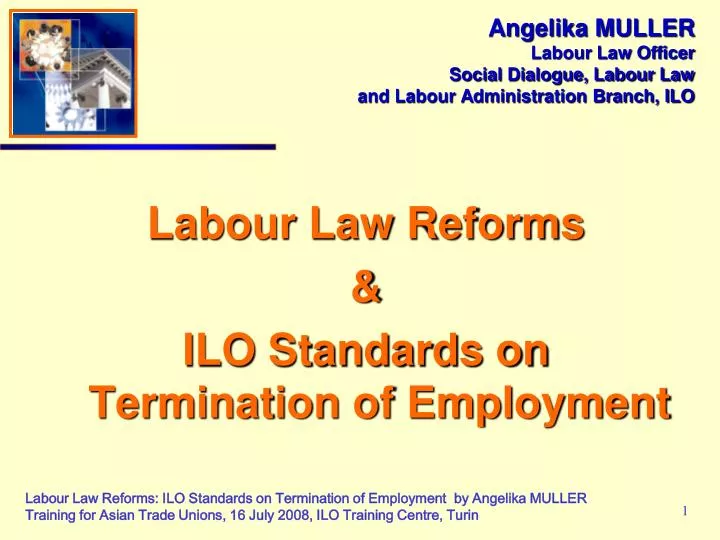 angelika muller labour law officer social dialogue labour law and labour administration branch ilo