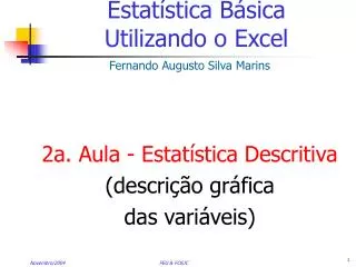 estat stica b sica utilizando o excel