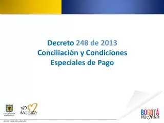 Decreto 248 de 2013 Conciliación y Condiciones Especiales de Pago