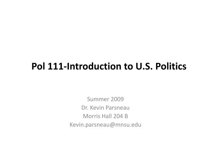 pol 111 introduction to u s politics