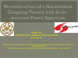 Reconstruction of a Nonminimal Coupling Theory with Scale-invariant Power Spectrum