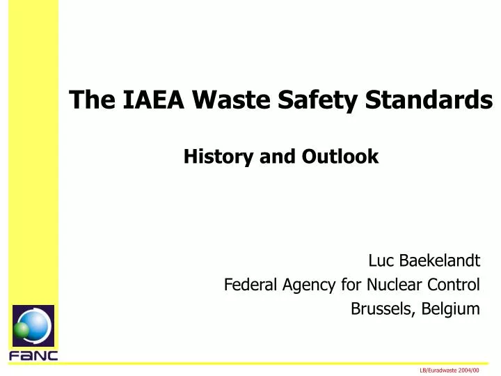 the iaea waste safety standards history and outlook