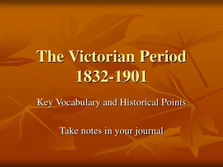 the victorian period 1832 1901
