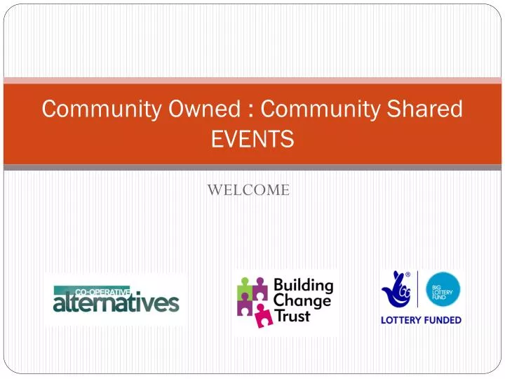 community owned community shared events
