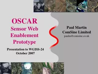 OSCAR Sensor Web Enablement Prototype