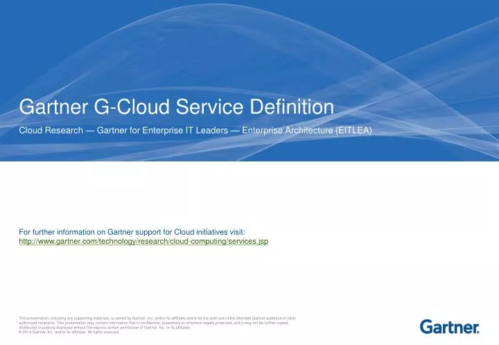 gartner g cloud service definition