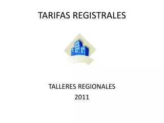 TARIFAS REGISTRALES