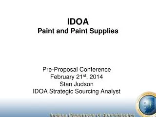 IDOA Paint and Paint Supplies
