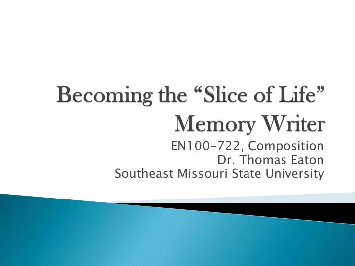 becoming the slice of life memory writer
