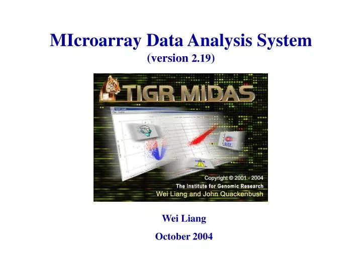 microarray data analysis system version 2 19