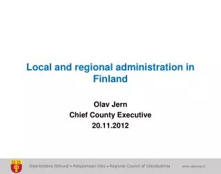 Local and regional administration in Finland