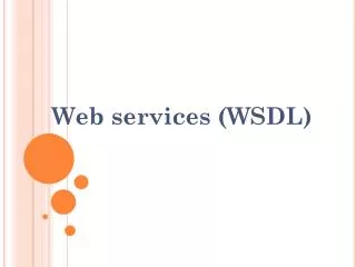 Web services (WSDL)