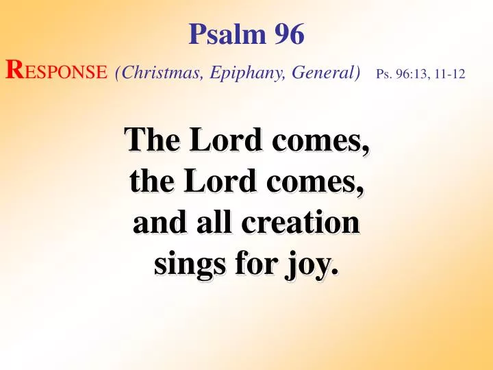 psalm 96 response