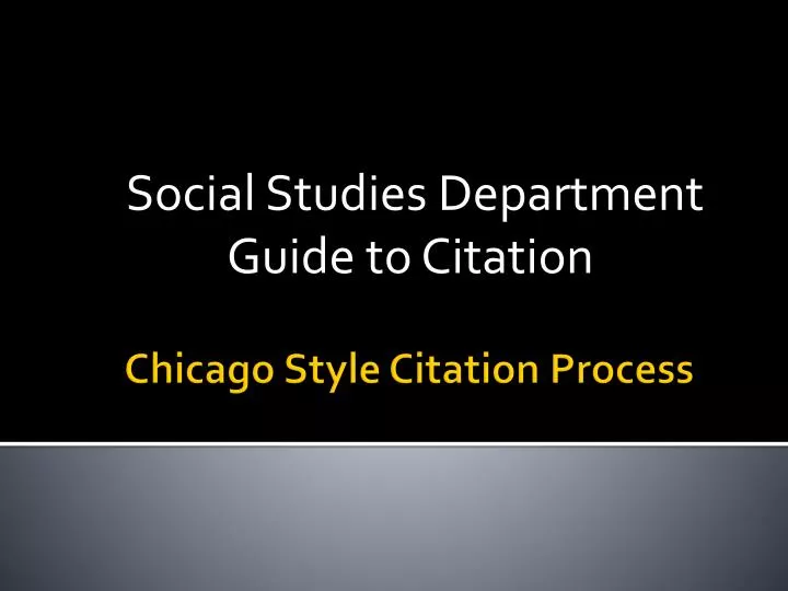 social studies department guide to citation