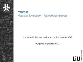 TNK092: Network Simulation - Nätverkssimulering