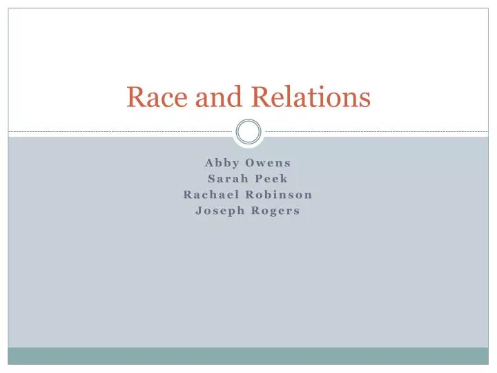 race and relations