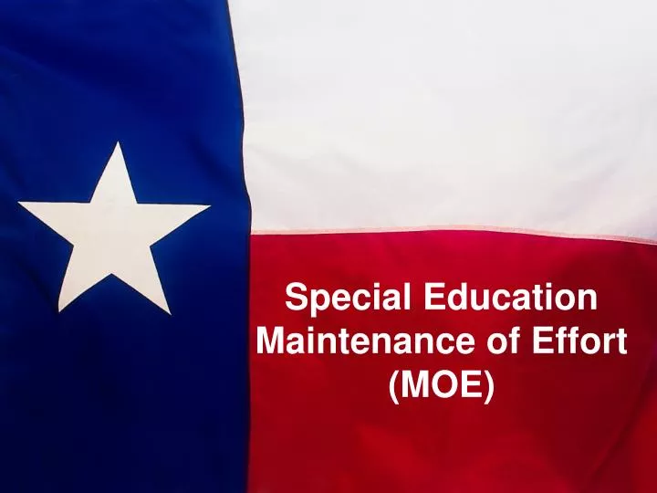 special education maintenance of effort moe