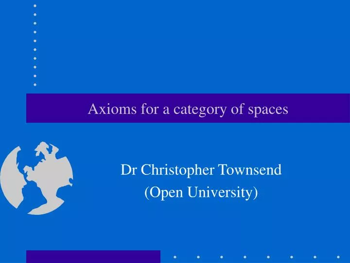 axioms for a category of spaces