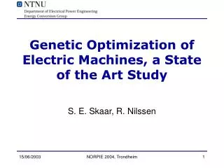 Genetic Optimization of Electric Machines, a State of the Art Study