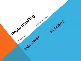 Route handling