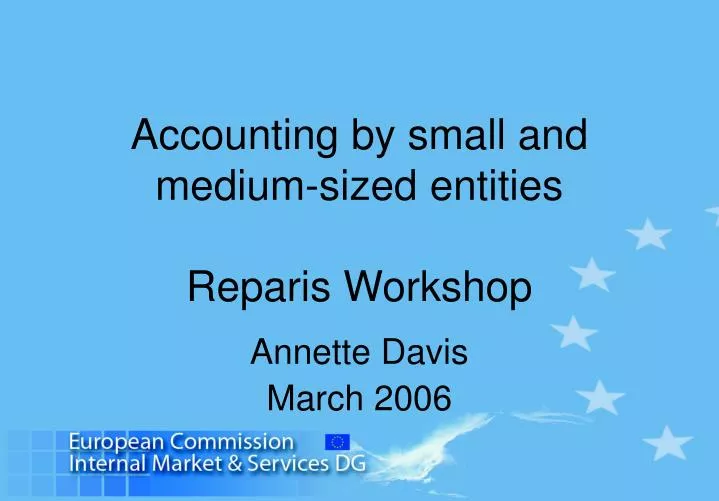 accounting by small and medium sized entities rep aris workshop