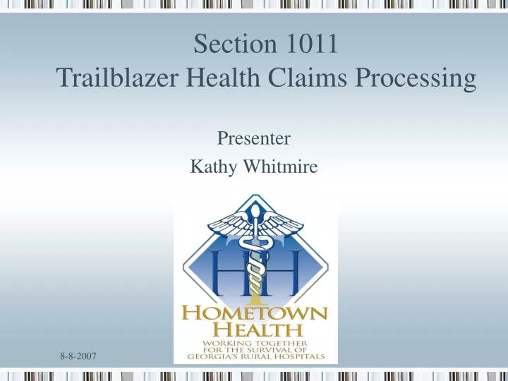 section 1011 trailblazer health claims processing