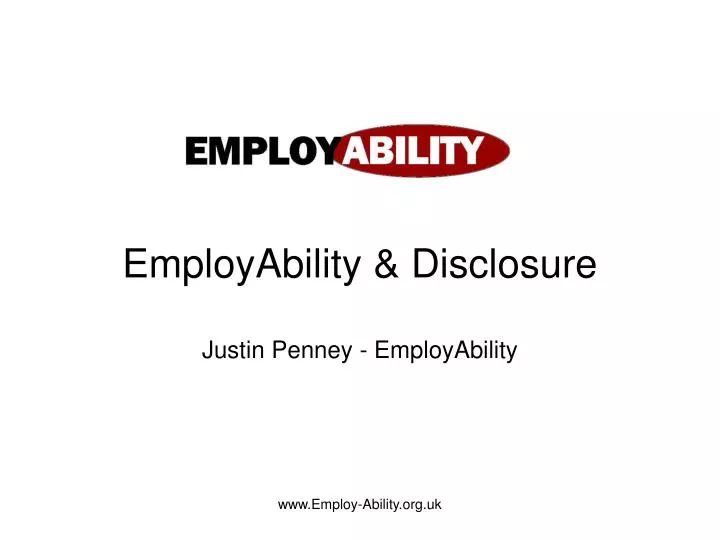 employability disclosure justin penney employability