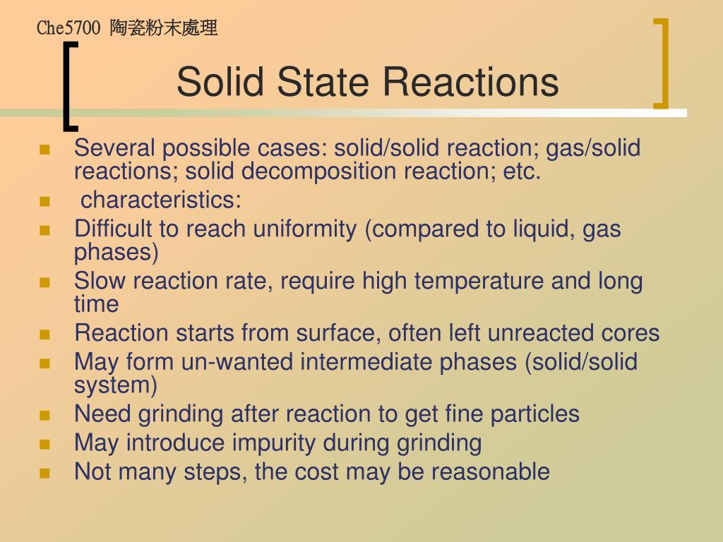 PPT - Solid State Reactions PowerPoint Presentation, free download - ID ...