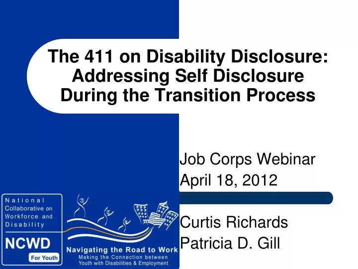 the 411 on disability disclosure addressing self disclosure during the transition process