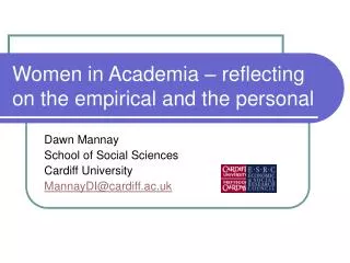 Women in Academia – reflecting on the empirical and the personal