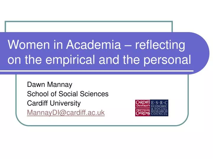 women in academia reflecting on the empirical and the personal