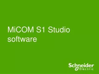 MiCOM S1 Studio software