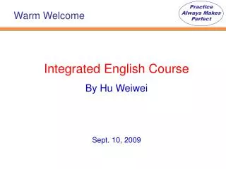 Integrated English Course By Hu Weiwei