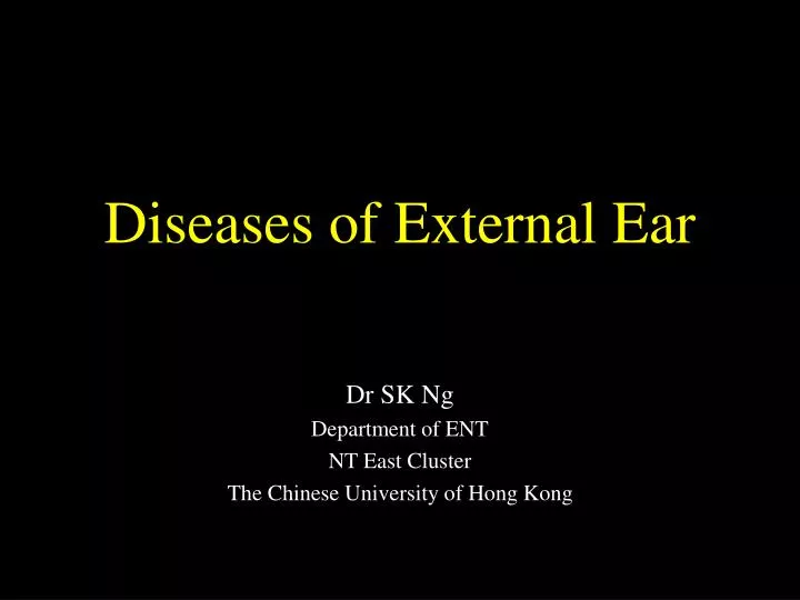 diseases of external ear