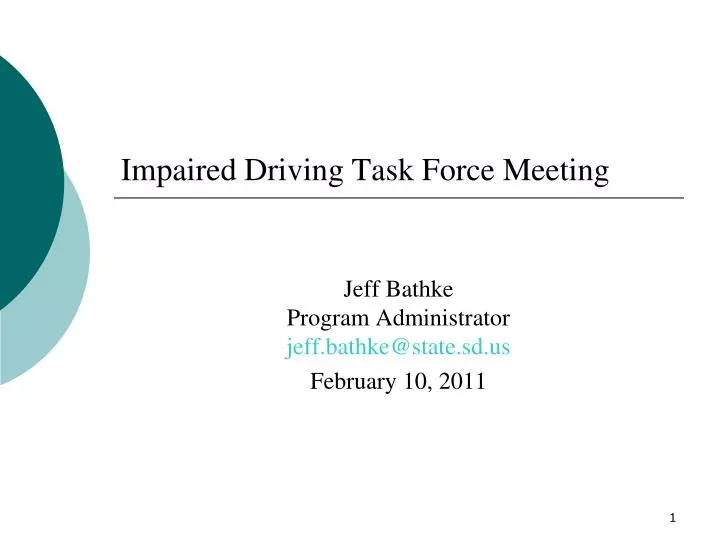 impaired driving task force meeting