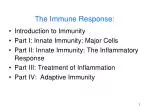 The Immune Response: - slide 1