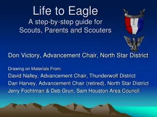 Life to Eagle A step-by-step guide for Scouts, Parents and Scouters